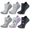 Dr. Motion 6 Pairs Womens Low Cut Ankle Cushioned Breathable