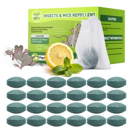 24 Packs Mouse Repellent Peppermint Oil Pest Control Repeller for Rodents Rats Spider Roach Ant Squirrel Indoor & Outdoor, Natural Mice Deterrent Pet & Family Safe Alternative to Traps & Poison