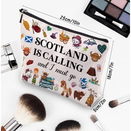 CEASQVAA Scottish Gifts Makeup Bag, Edinburgh Gift - Scotland Travel Essentials Souvenirs for Women
