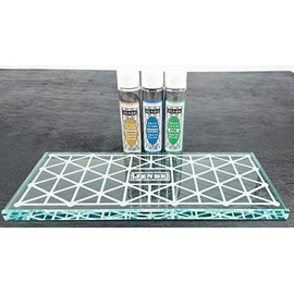 Jende 2 sided 10x4 glass lapping plate with coarse,medium & fine silicon carbide abrasive powders