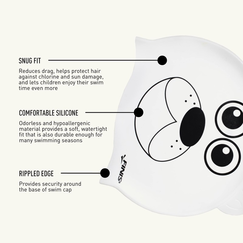 FINIS Animal Head Swim Cap (Polar Bear)