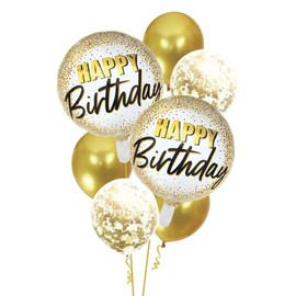 PLAP Happy Birthday Party Set Golden Happy Birthday Party Decorations