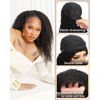 Human Hair Half Wig Kinky Curly - 200% Density, 16