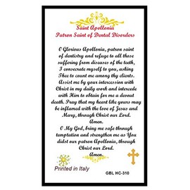 Saint Apollonia Patron of Dentists and Those with Dental Disease Silver Oxidized Medal Blessed Prayer Card and Set with everything (CARD)
