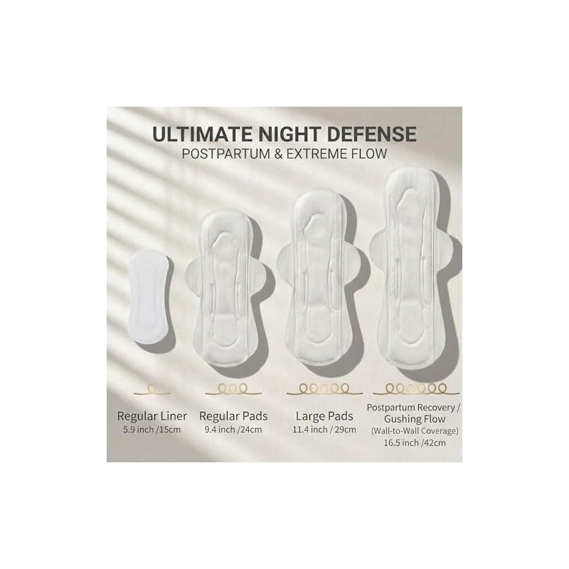 Compresas posparto y nocturnas con pH 4.5 (XXL 42 cm)