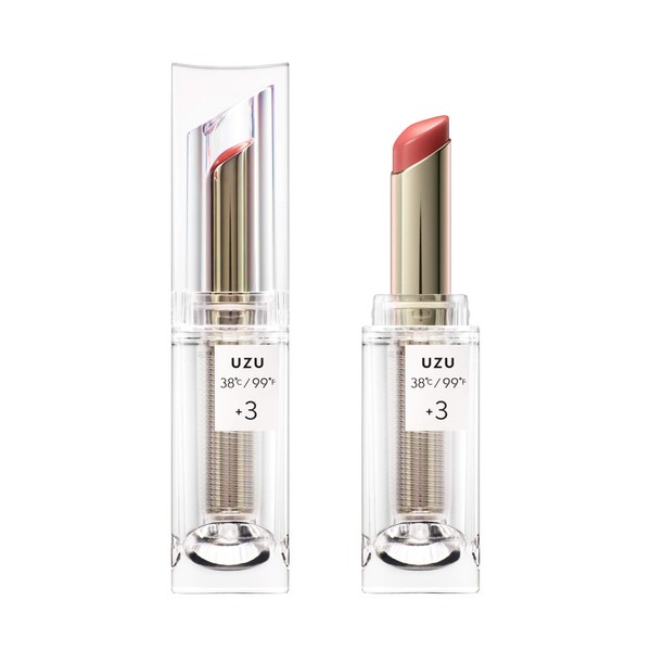 UZU BY FLOWFUSHI 38°C / 99°F Lipstick [+3 Coral Pink (Semi-Glos)] Lip Care, Skin Beauty Bacteria, Unscented, Hypoallergenic