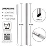 [Angled Tips] 5 Pcs 10" Reusable Bubble Tea Straws &