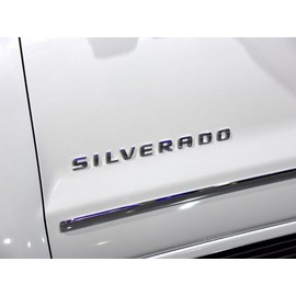 Yoaoo 1 OEM Letter Emblem 3D Badge Nameplate Replacement for Silverado 1500 2500Hd 3500Hd Series 1999-2018 1999-2018 Gloss Chrome