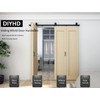 DIYHD 84" Bi-Fold Sliding Barn Door Hardware for 4 Doors,Fit