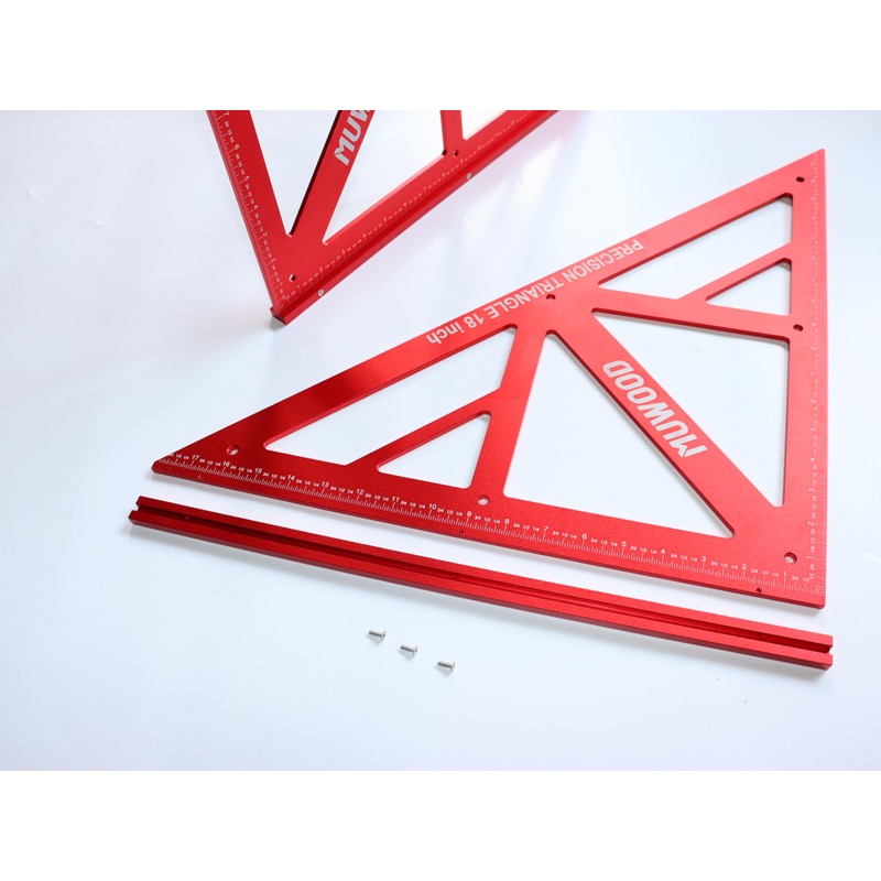 Precision Triangle Square 18 inch, Imperial Scale Framing Square for