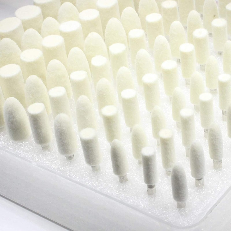 Luo ke 100 Pcs Compressed Wool Felt Polishing Head Tool