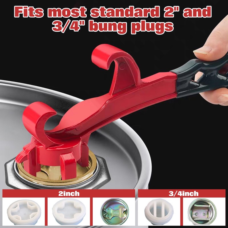 Bucket Opener Tool 3 in 1 Bung Wrench Aluminum Alloy