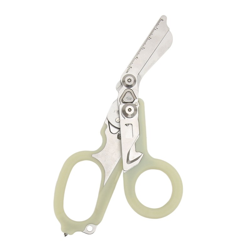 Emergency Response Shears Stainless Steel Luminous Multifunctional Foldable Scissors Pliers