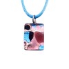 Glass Pendant, Murano Glass Pendant, Handmade Glass Pendant, Silver Leaf,