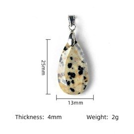 6 Pcs Natural Crystal Pendants Long Water Drop Shape Healing Faceted Quartz Chakra Flash Labradorite Gemstone Charms for Jewelry Making Necklace DIY Gift