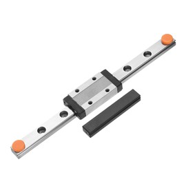 sourcing map MGN9 150mm Linear Guide Rail with MGN9H Sliding Carriage Block and Plastic Mini MGN12 Linear Guide for DIY 3D Printers and CNC Machine, Silver