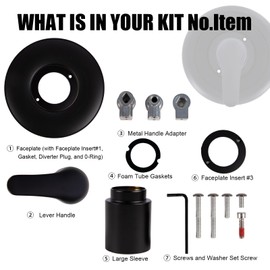 Ryutain Shower Trim Kit for Delta Single-Function Trim Kits, Stainless Steel Shower Handle, Compatible with Delta Shower Valve R10000 Series (Valve Cartridge Not Included)