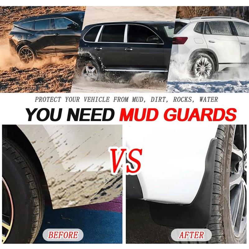 Mud Flaps Mud Guards Fit for 2013-2021 Chrysler 300C, Front