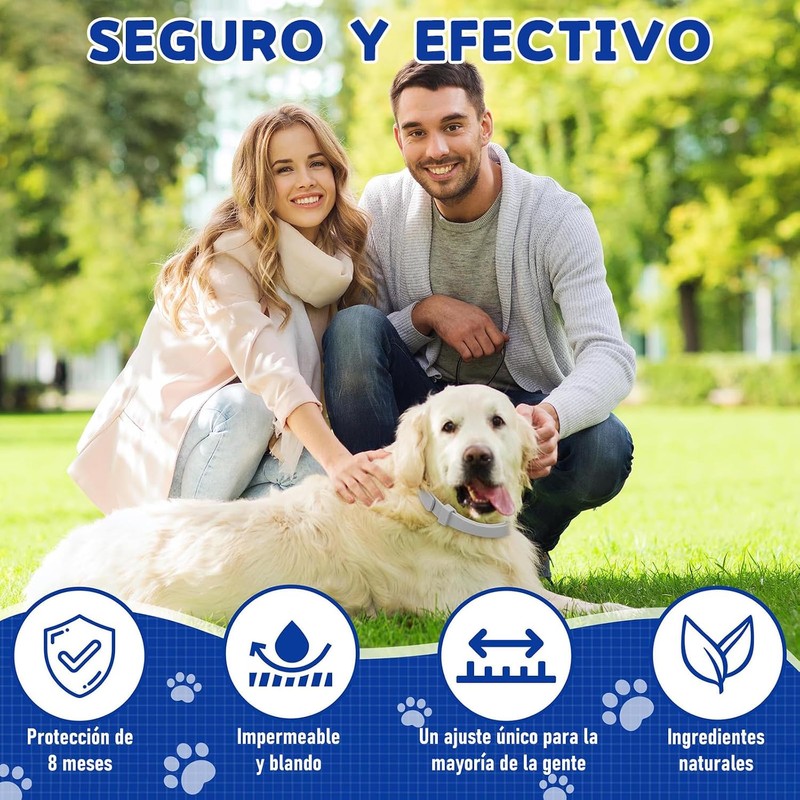 3Pcs Collar para Perro,Todo Natural Collar para Perro Impermeable y