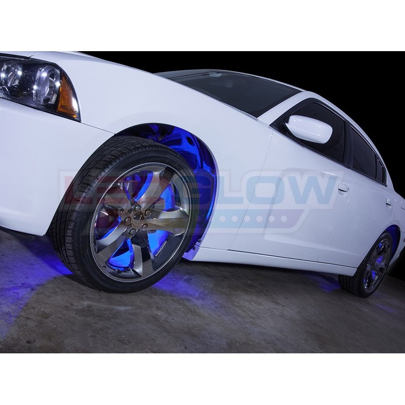 LEDGlow 4pc Blue LED Wheel Well Fender Accent Neon Lighting