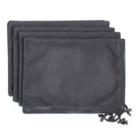 4 PCS Multi Purpose Nylon Mesh Drawstring Storage Ditty Bags for Travel & Outdoor Activity