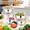 LIANYU Mixing Bowls with Visible Airtight Lids Set, 6Pcs Stainless