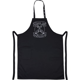 EXPRESS-STICKEREI Barbecue Apron with Saying Funny Cooking Apron BBQ Apron for Women / Men with Embroidered Saying Adjustable Bib Apron Kitchen Apron Gift BBQ Father's Day, Born to Grill BBQ Apron