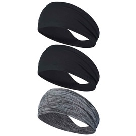 Hair Bands, Women's, Men's, Headband, Hair Turban, Bandana, Wide, Sweatproof, Hair Closure, Face Washing, Set of 3