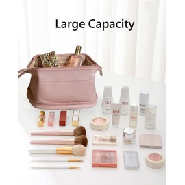 UYRIE Cosmetic bag, large travel toiletry bag, cosmetic bag, wash bag for children, women and girls, Rosa01