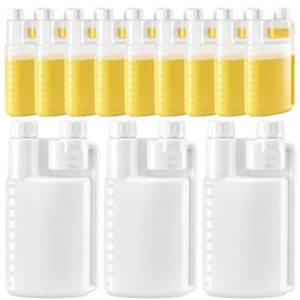 ZEAYEA 12 Pcs Plastic Flask with Built in 1 oz Glass