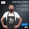 MoonWorks® BBQ Apron for Men with Saying "Hier grillt der
