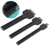 3Pcs 4mm Spacing Prong Chisel Black Alloy Steel 2/4/6 Teeth
