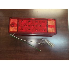 Jammy J-75  Red Rectangle LED Boat Trailer Light