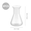 iplusmile 5 Pcs Plastic Flask with Graduations, 50ml Transparent Erlenmeyer