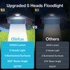 Olafus 100W Flood Light Outdoor 2 Pack, Switch Controlled 10000LM,