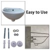 yeenelwboo 2 Sets Bathrooms Fitting Kit Screw Bolts Wall Mounted