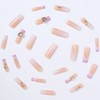 24Pcs French Tip Press on Nails Long Square Fake Nails