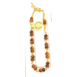 18K Gold-plated, Italian Beads Bracelet Made in Italy