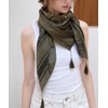Throw Khaki Tassel Big Scarf 100