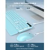Wireless Keyboard and Mouse Backlit - Typewriter Keyboard with Retro