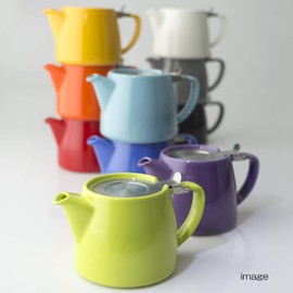 FORLIFE Stump Teapot with SLS Lid and Infuser, 18-Ounce, Lime