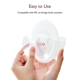 Momcozy Flange Insert 19mm Upgraded Compatible with Momcozy M5. Original M5 Breast Pump Replacement Accessories, 1PC (19mm)