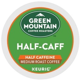 Green Mountain Coffee Roasters Half Caff, Single-Serve Keurig K-Cup Pods, Medium Roast Coffee