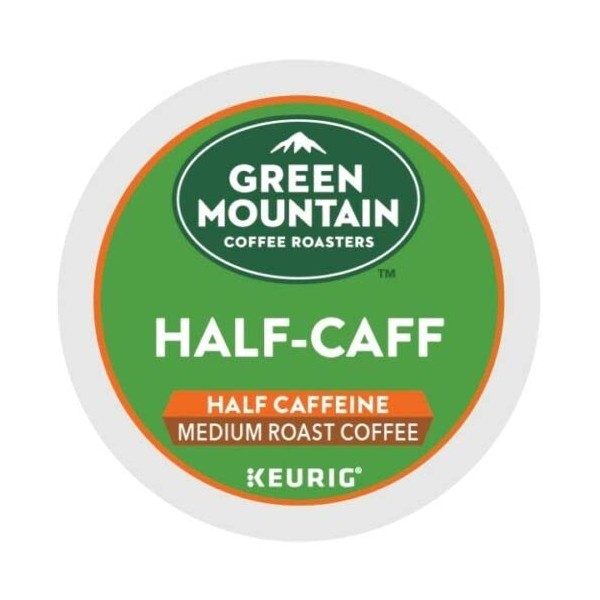 Green Mountain Coffee Roasters Half Caff, Single-Serve Keurig K-Cup Pods,