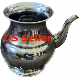 Non Brand Stainless Steel Metal Bodna Lota Bathroom Toilet Wash Jug 1.4 Liters US seller