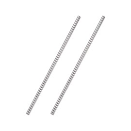 sourcing map Pack of 2 304 Metal Garden Poles, 4 mm x 200 mm Metal Rods for DIY Crafts, Motorcycle, Decoration, Garden