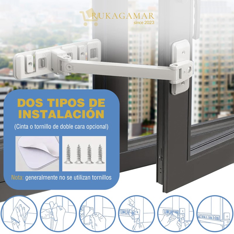 Pack of 2 Safety Locks for All Types of Windows
