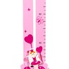 Children's Wooden Height Chart Pink Princesses for Girls Nursery