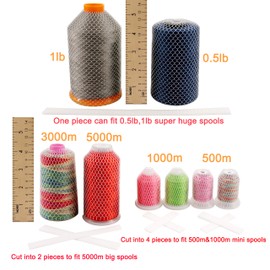 New brothread 50pcs Thread Net Spool Saver 9.8" (25cm) Long Each Piece for Different Sizes of Embroidery Sewing Quilting and Serger Thread Spools/Cones