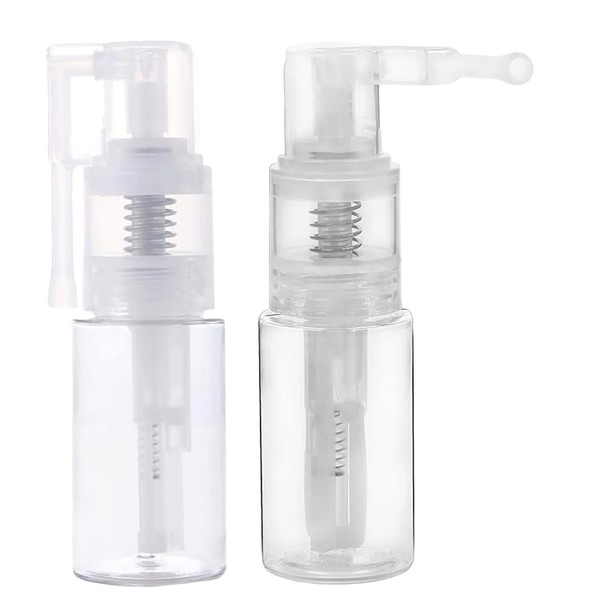 Sndperiexam 2 Pcs 14ml Transparent Powder Spray Bottle,Refillable Hair Fiber